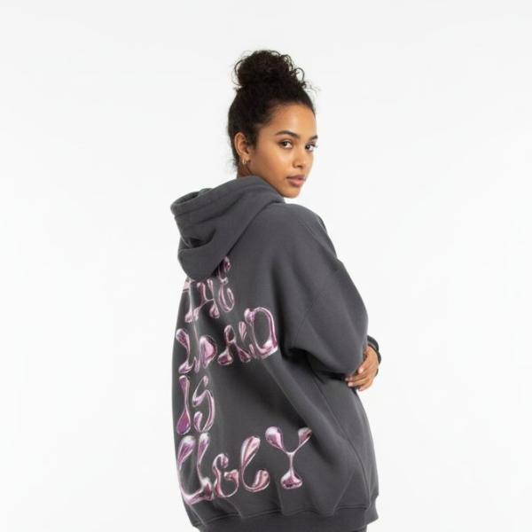 Grey bubbles hoodie
