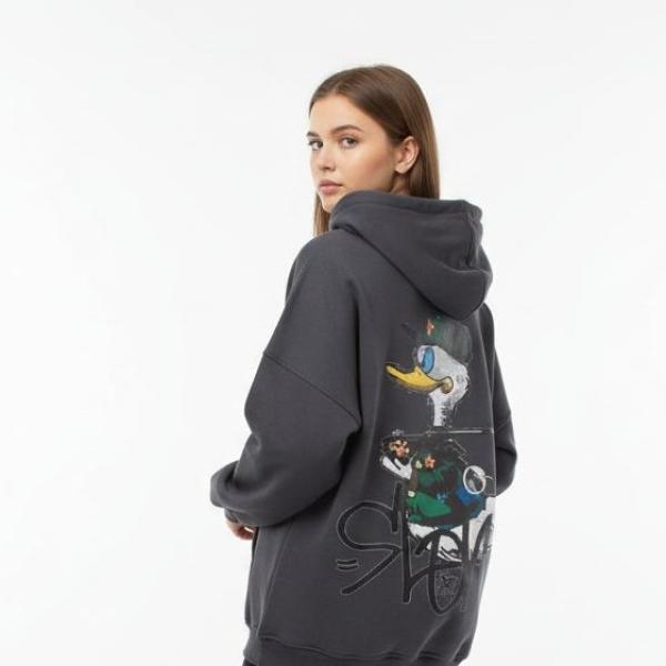 Grey duck hoodie