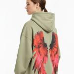 Mint feathers hoodie