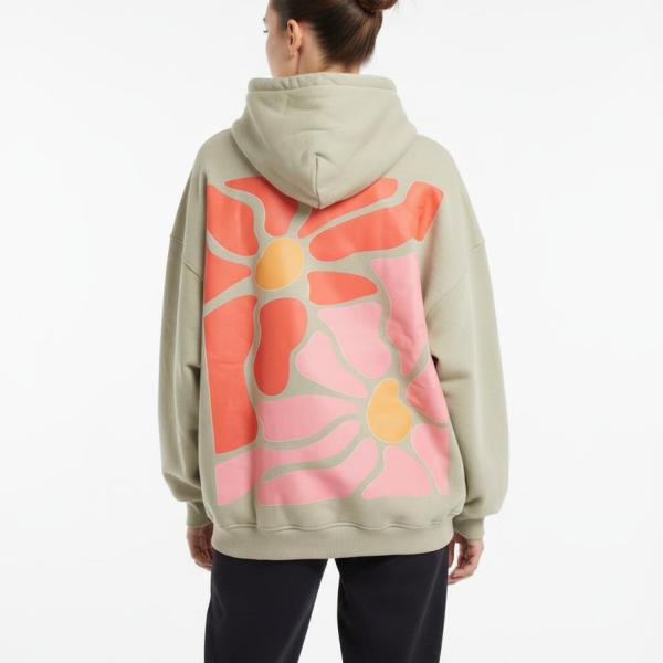 Mint flowery hoodie